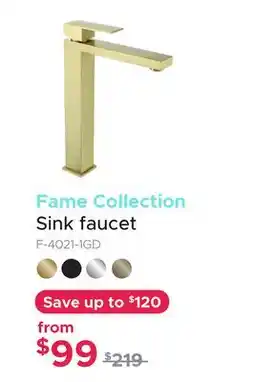 Bath Depot Fame Collection Sink faucet offer