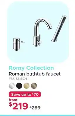 Bath Depot Romy Collection Roman bathtub faucet offer