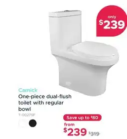 Bath Depot Camick One-piece dual-flush toilet with regular bowl offer