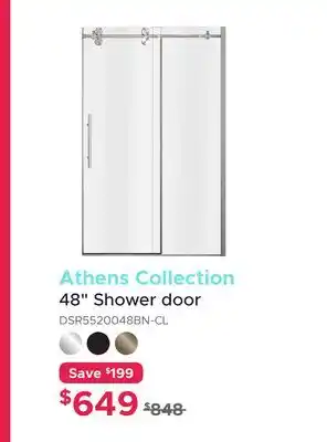 Bath Depot Athens Collection 48 Shower door offer