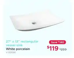 Bath Depot 27 x 13 rectangular vessel sink offer