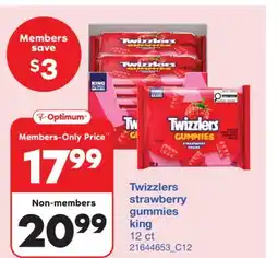 Wholesale Club TWIZZLERS STRAWBERRY GUMMIES KING, 12 ct offer