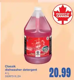 Wholesale Club CLASSIK DISHWASHER DETERGENT, 4 L offer