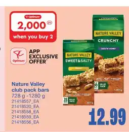 Wholesale Club NATURE VALLEY CLUB PACK BARS 728 G -1280 G offer