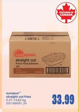 Wholesale Club STRAIGHT CUT FRIES, 2.27-13.62 kg offer