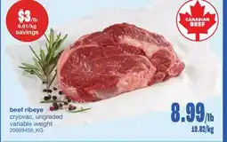 Wholesale Club BEEF RIBEYE offer