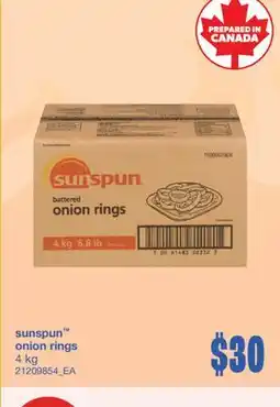 Wholesale Club SUNSPUN ONION RINGS, 4 KG offer