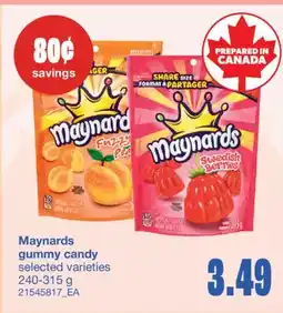 Wholesale Club MAYNARDS GUMMY CANDY, 240-315 G offer