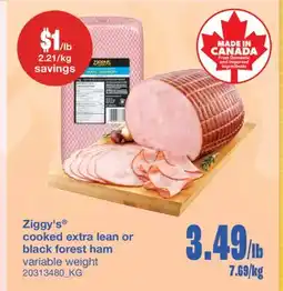 Wholesale Club COOKED EXTRA LEAN OR BLACK FOREST HAM offer