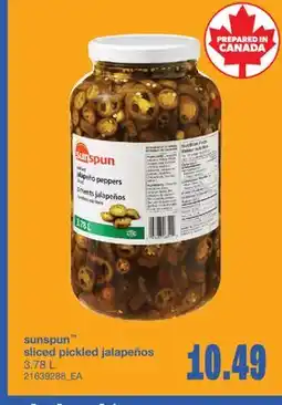 Wholesale Club SUNSPUN SLICED PICKLED JALAPEÑOS 3.78 L offer