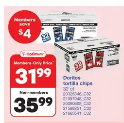 Wholesale Club DORITOS TORTILLA CHIPS, 32 ct offer