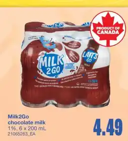 Wholesale Club CHOCOLATE MILK 1%, 6 X 200 ML offer