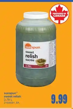 Wholesale Club SWEET RELISH, 3.78 L offer
