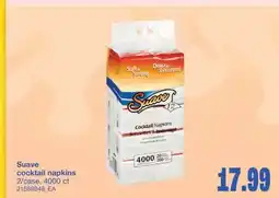 Wholesale Club SUAVE COCKTAIL NAPKINS 2/CASE, 4000 CT offer