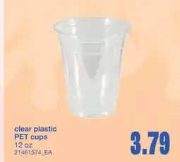 Wholesale Club CLEAR PLASTIC PET CUPS 12 OZ offer