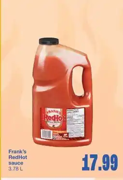 Wholesale Club FRANK'S REDHOT SAUCE, 3.78 L offer