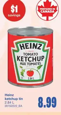 Wholesale Club KETCHUP TIN, 2.84 L offer