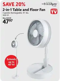Home Hardware 2-in-1 Table and Floor Fan offer