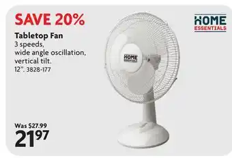 Home Hardware Tabletop Fan offer