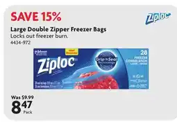 Home Hardware Large Double Zipper Freezer Bags offer