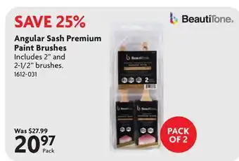 Home Hardware Angular Sash Premium Paint Brushes offer