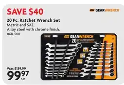 Home Hardware 20 Pc. Ratchet Wrench Set offer