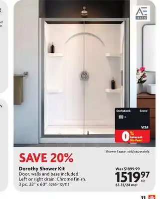 Home Hardware Dorothy Shower Kit offer