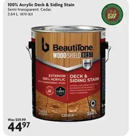 Home Hardware 100% Acrylic Deck & Siding Stain offer
