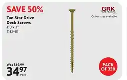 Home Hardware Tan Star Drive Deck Screws offer