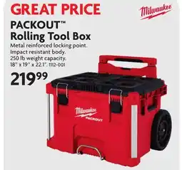 Home Hardware PACKOUT Rolling Tool Box offer