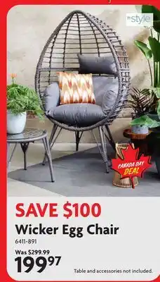 Home Hardware Wicker Egg Chair offer