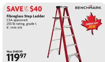Home Hardware Fibreglass Step Ladder offer