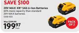 Home Hardware 20V MAX XR 5Ah Li-Ion Batteries offer