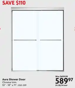 Home Hardware Aura Shower Door offer