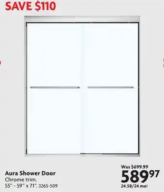 Home Hardware Aura Shower Door offer