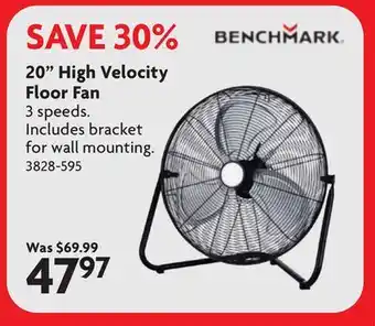 Home Hardware 20 High Velocity Floor Fan offer