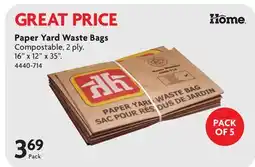 Home Hardware Paper Yard Waste Bags offer