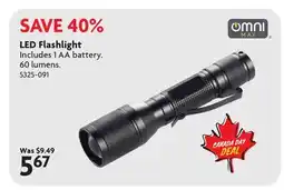 Home Hardware LED Flashlight offer