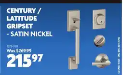 Home Hardware CENTURY / LATITUDE GRIPSET - SATIN NICKEL offer