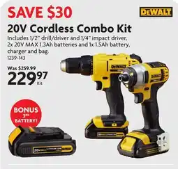 Home Hardware 20V Cordless Combo Kit offer