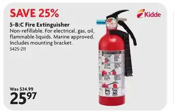 Home Hardware 5-B:C Fire Extinguisher offer