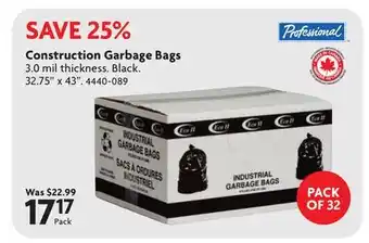 Home Hardware Construction Garbage Bags offer
