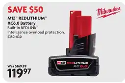 Home Hardware M12 REDLITHIUM XC6.0 Battery offer