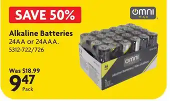Home Hardware Alkaline Batteries 24AA or 24AAA offer