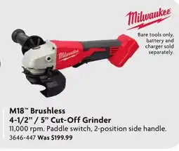 Home Hardware M18 Brushless 4-1/2 / 5 Cut-Off Grinder offer