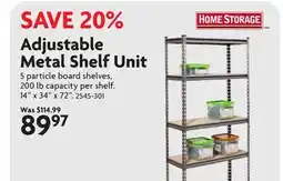 Home Hardware Adjustable Metal Shelf Unit offer