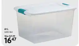 Home Hardware Clear Storage Box with Latching Lid offer