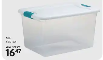 Home Hardware Clear Storage Box with Latching Lid offer