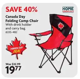 Home Hardware Canada Day Folding Camp Chair offer