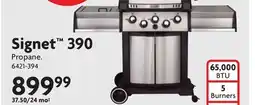 Home Hardware Signet 390 Propane BBQ - 3 Burners + Side & Rotisserie Burners offer